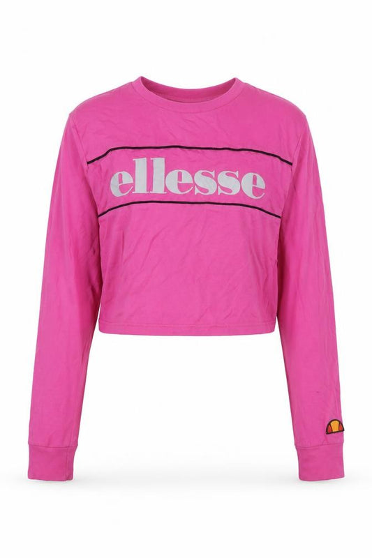 Womens UK Size 4 ellesse Pink 100% Cotton T-Shirt