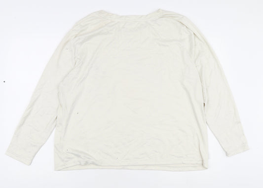Disney Women's Ivory Minnie Mouse Long Sleeve T-Shirt