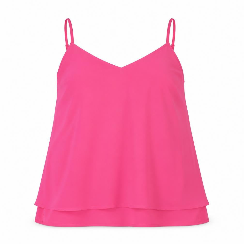 Womens UK Size L French Connection Pink Polyester Tank