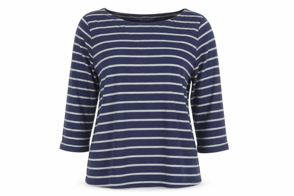 Womens UK Size 10 Crew Clothing Company Blue 100% Cotton T-Shirt
