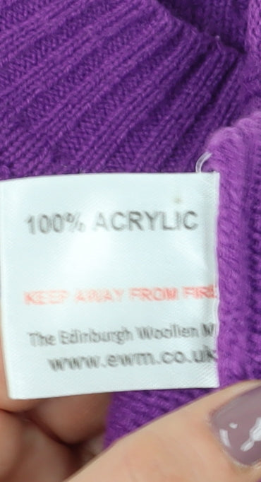 Isle Women's Purple Cable-Knit Pullover Jumper, Size S