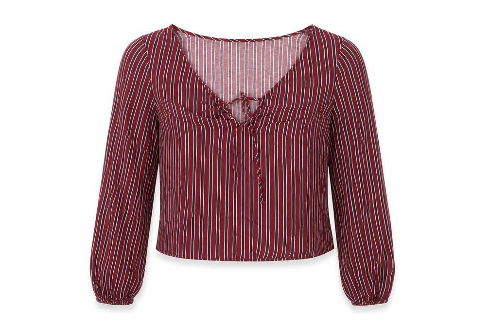 Womens UK Size S Hollister Red Viscose Blouse