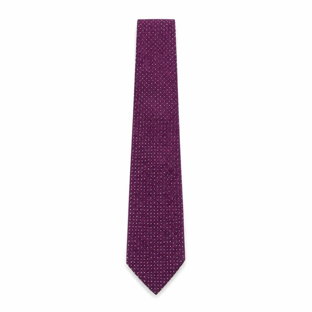 Marks and Spencer Men's Purple Polka Dot Slim Silk Tie