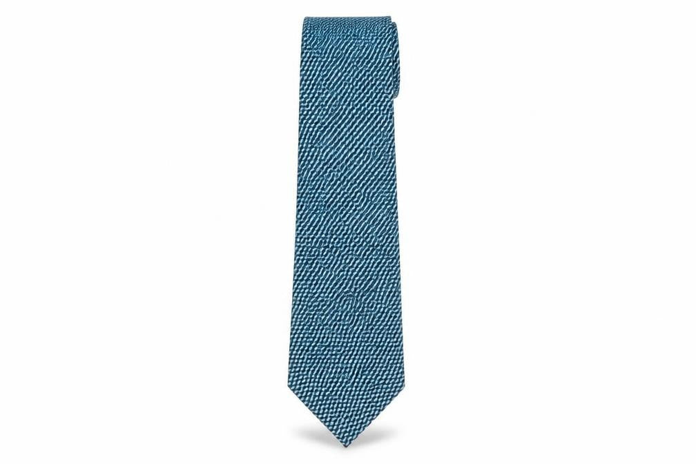 Bernard Weatherill Men's Blue Geometric Silk Tie