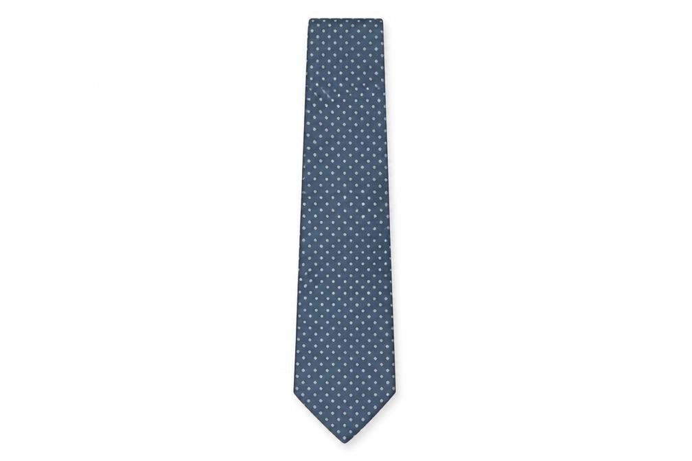 BOSS Men's Blue Silk Polka Dot Tie