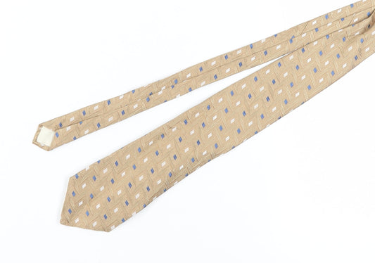 Atkinsons Men's Beige Silk Geometric Tie