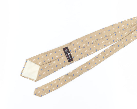 Atkinsons Men's Beige Silk Geometric Tie