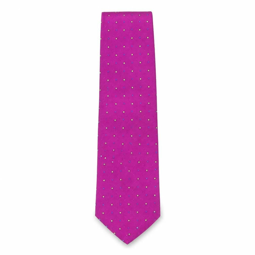John Lewis Men's Purple Silk Polka Dot Tie, Elegant Design