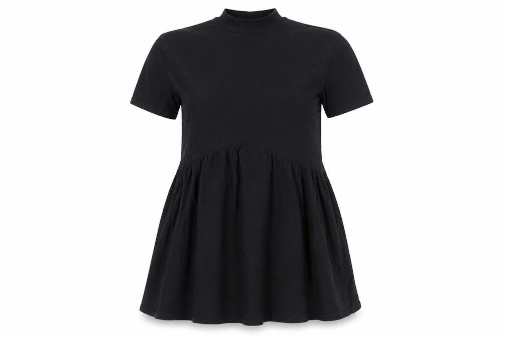 Front view of ASOS Women's Black T-Shirt Dress, size 8, Casual