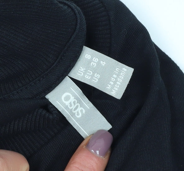 ASOS Women's Black T-Shirt Dress Size 8 Casual