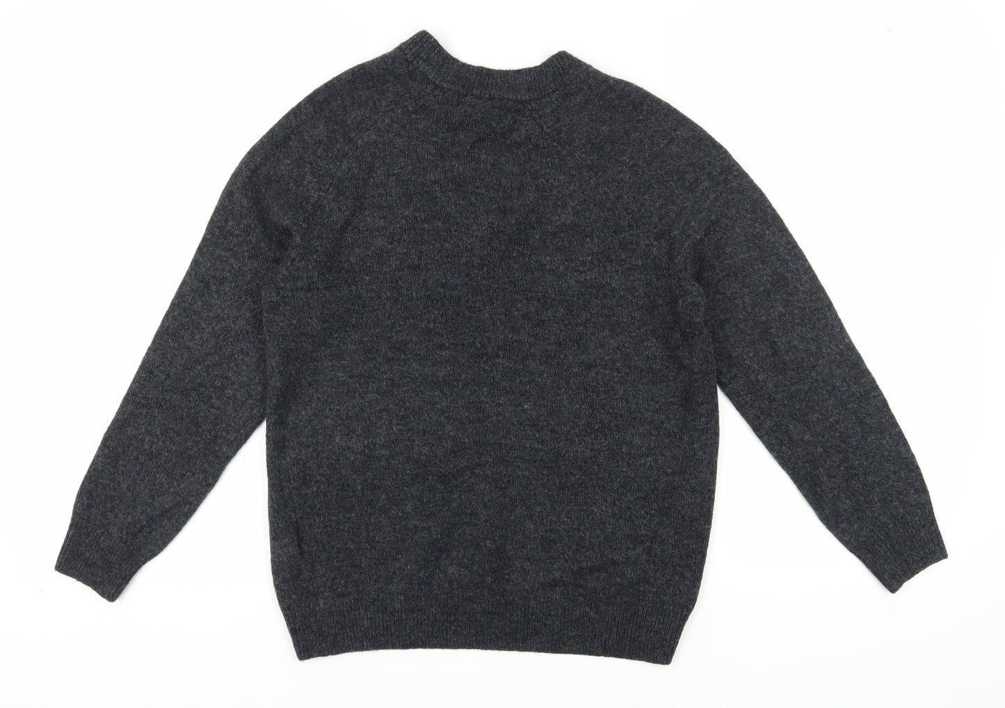 H&M Womens Grey V-Neck Pullover Jumper XS
