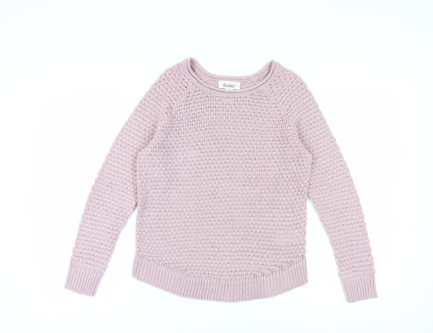 Linea Tesini Women's Purple Acrylic Pullover Jumper