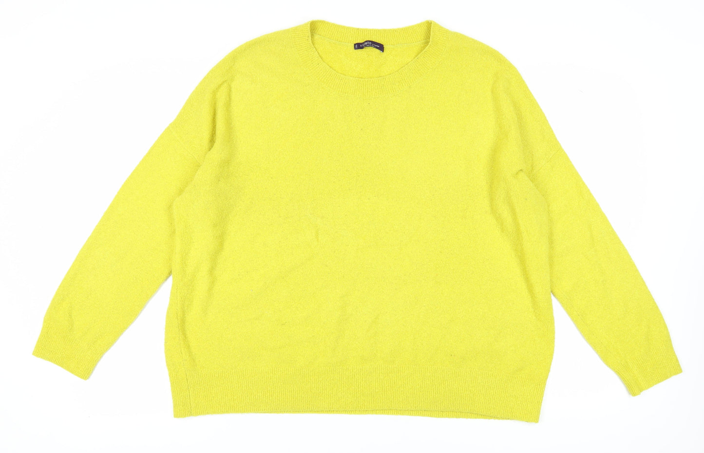 Violeta by Mango Women's Yellow Pullover Jumper L