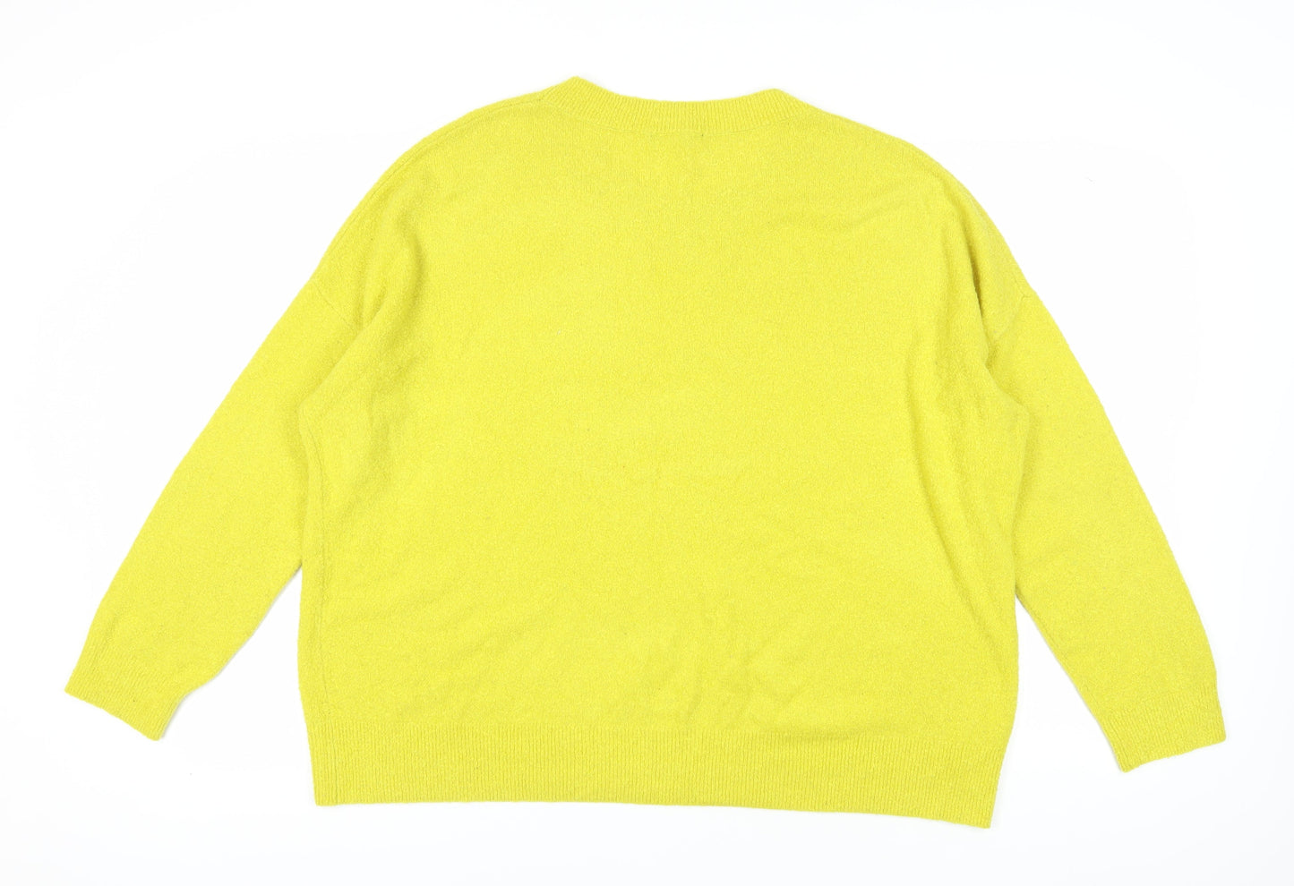 Violeta by Mango Women's Yellow Pullover Jumper L