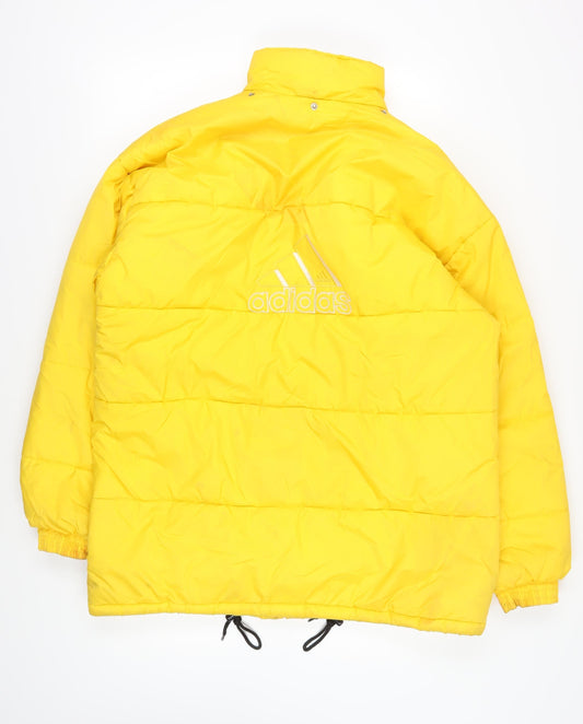 Adidas Men's Yellow Puffer Jacket XL Casual Style