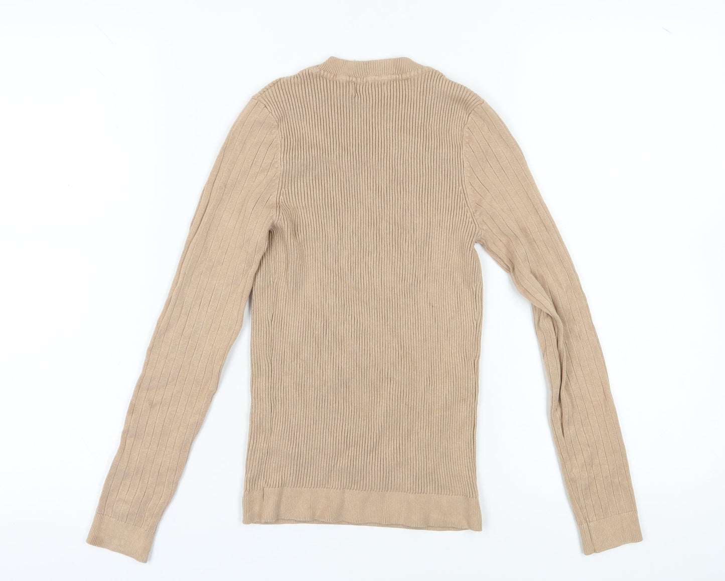New Look Women's Beige Crew Neck Knit Pullover Size 12