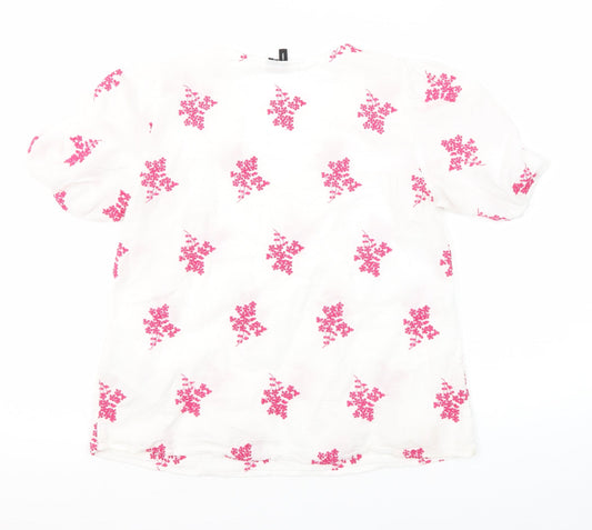 Vero Moda Women's White Floral Blouse S
