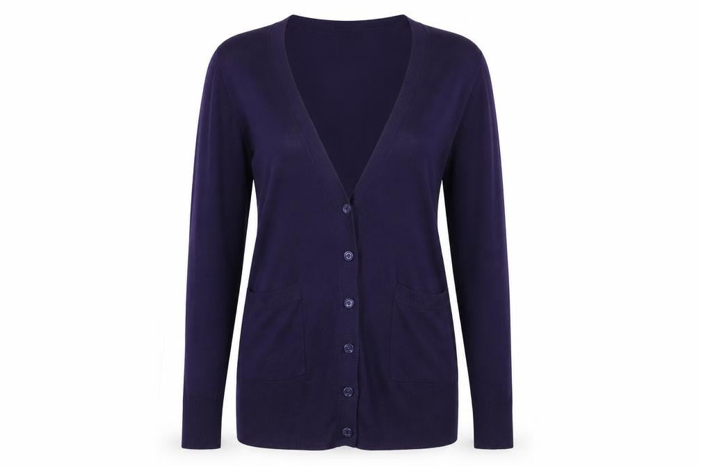 Topshop Women's Purple Cardigan Size 8 V-Neck Knit