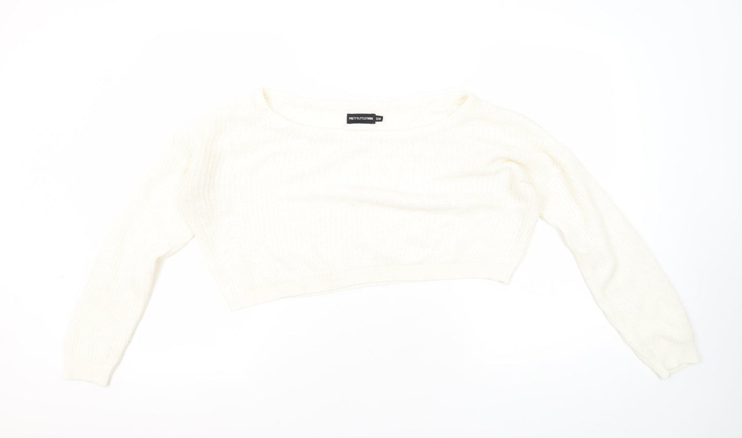PrettyLittleThing Women's White Pullover Jumper S