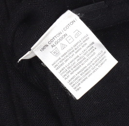 DKNY Men's Black Full Zip Cotton Jumper XL