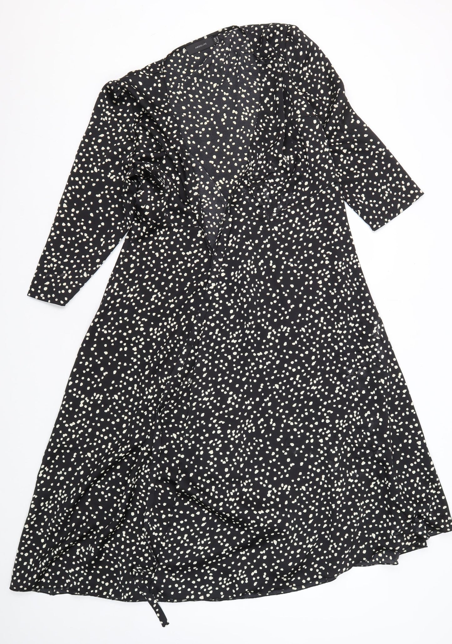 AngelEye Women's Black Polka Dot Dress Size 12
