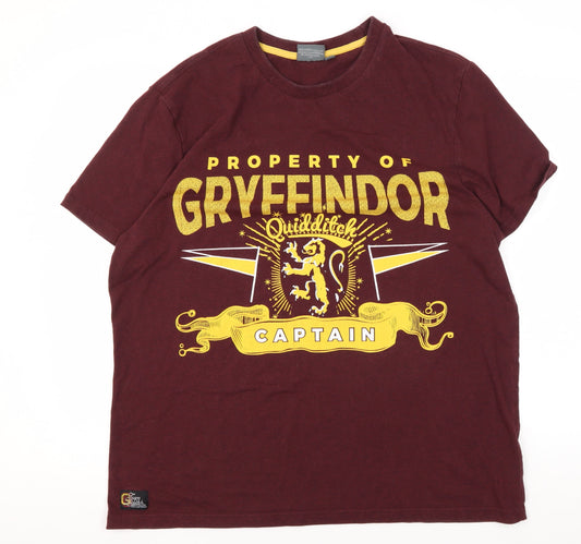 Harry Potter Unisex Red XL T-Shirt, Quidditch Style