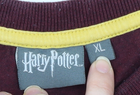 Harry Potter Unisex Red XL T-Shirt, Quidditch Style