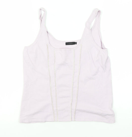 Linea Women's Ivory Knit Camisole Tank L Casual