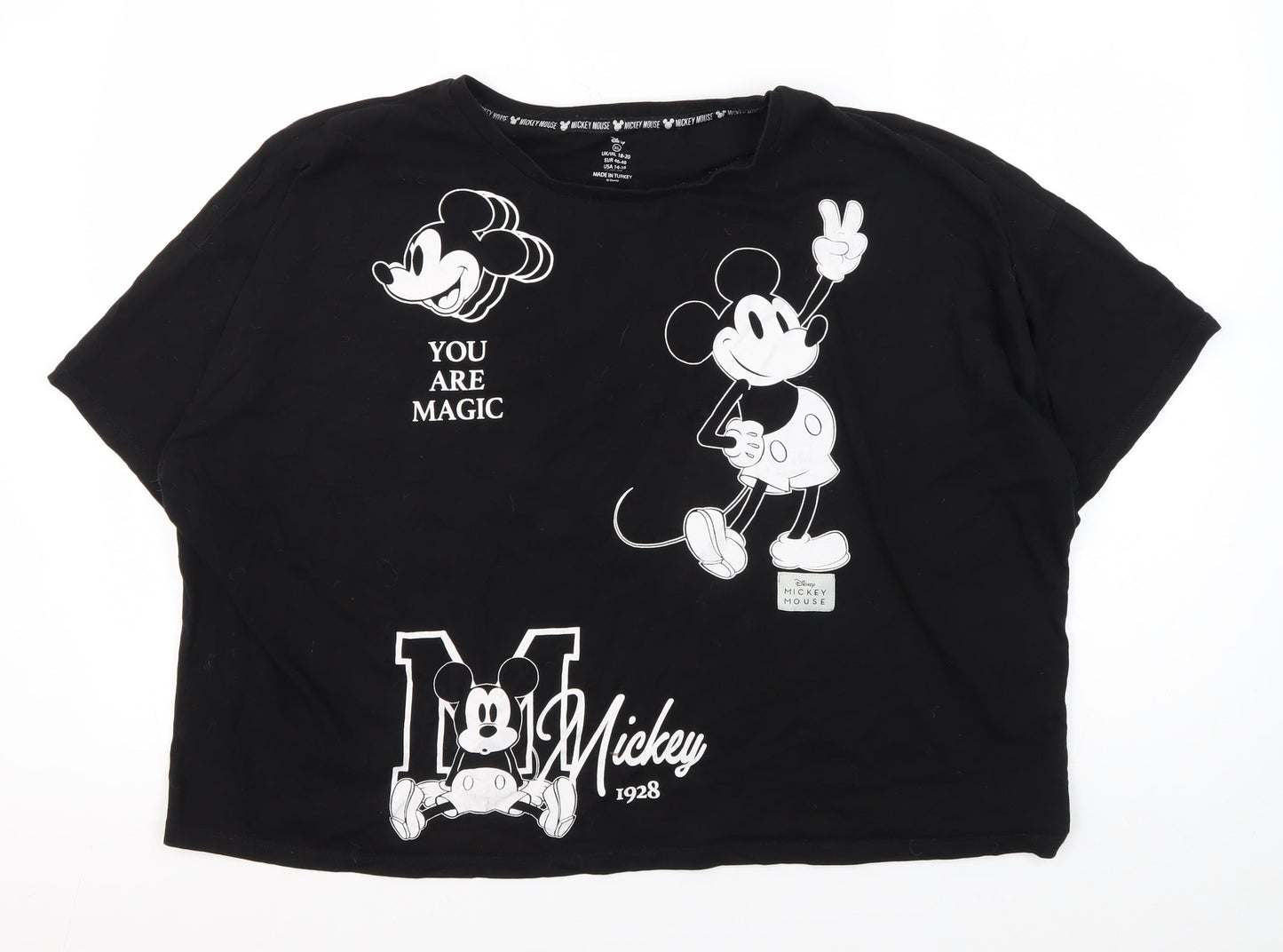 Disney Women's Black XL Mickey Mouse T-Shirt