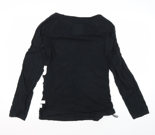 Bench Black Unisex Long Sleeve Cotton Tee Medium