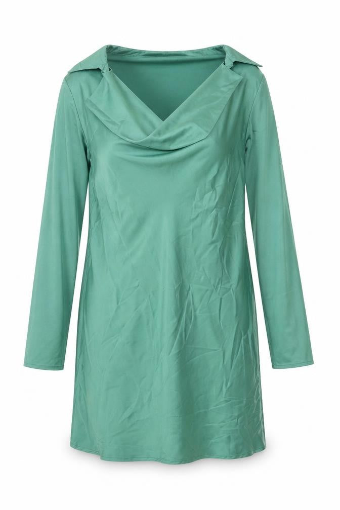 Missguided Petite Green Long Sleeve Dress Size 4