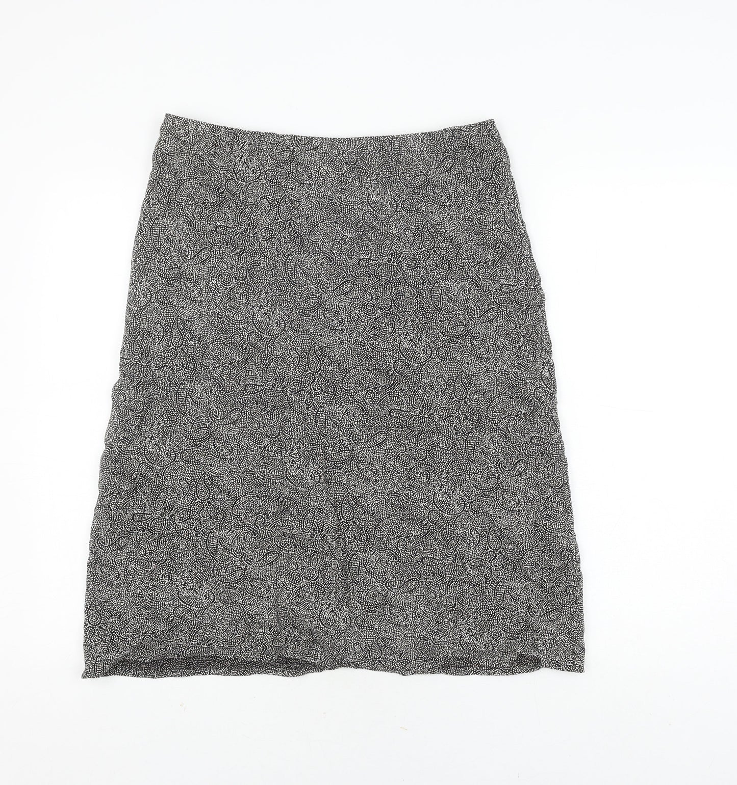 Next Women's Black Geometric Pencil Skirt, Size 14