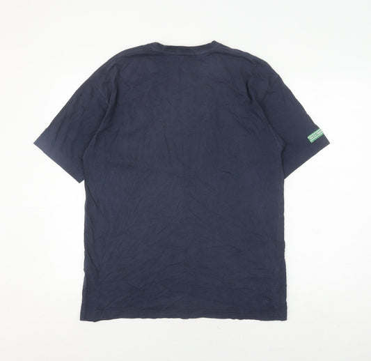 Marks and Spencer Men’s Blue Cotton T-Shirt, M