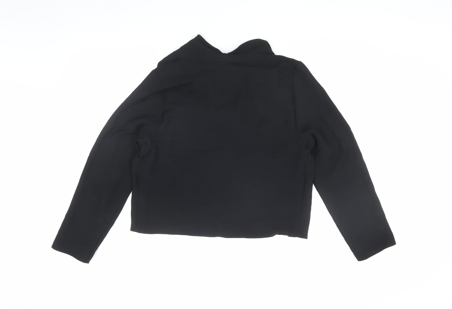 Zara Women's Black Cowl Neck Blouse L