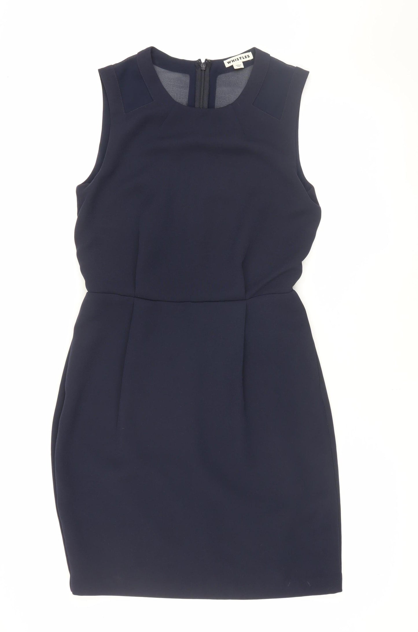 Whistles Women’s Black Sleeveless Sheath Dress - Size 8