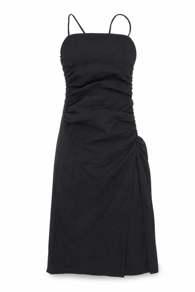 Zara Women's Black Midi Slip Dress, Size S