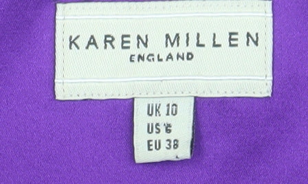 Karen Millen Women's Purple Strapless Mini Dress