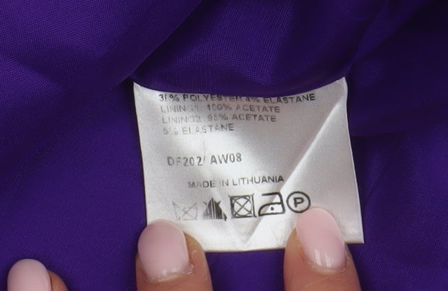 Karen Millen Women's Purple Strapless Mini Dress
