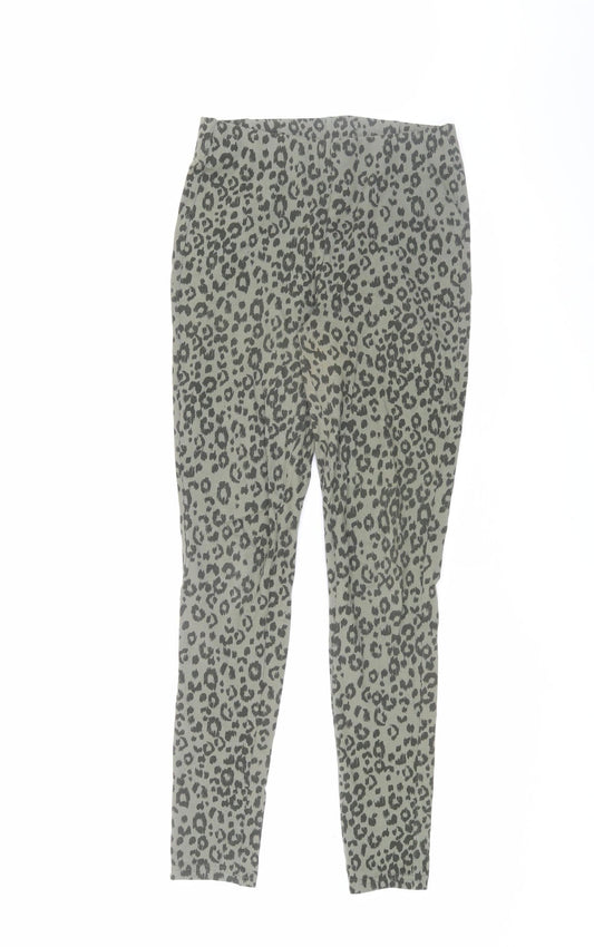 Joules Women's Green Animal Print Skinny Trousers