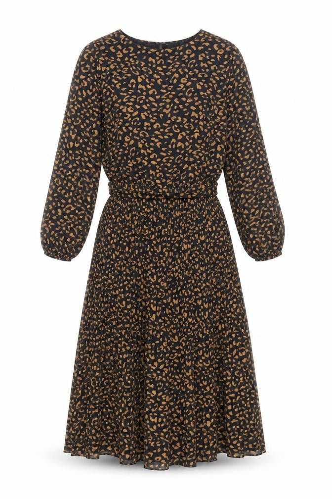 Modissima Women's Black Midi A-Line Dress L