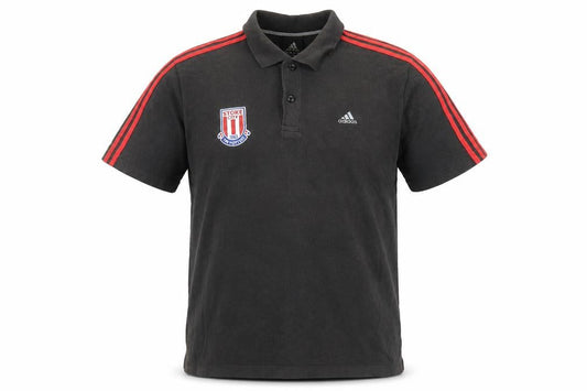 Front view of Adidas Men's Black Polo, size L, Golf Sportswear