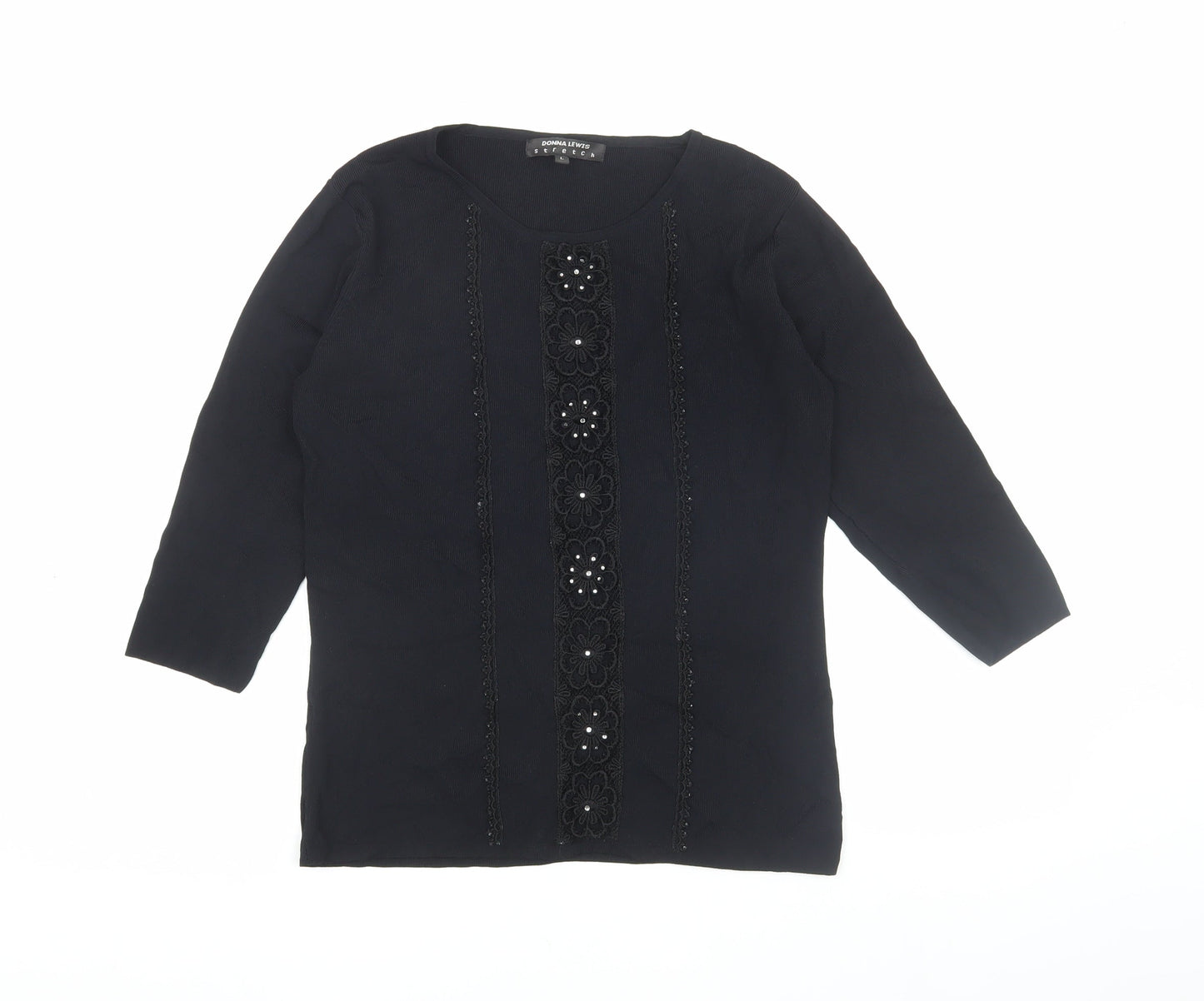 Donna Lewis Women's Black Knit Tunic L