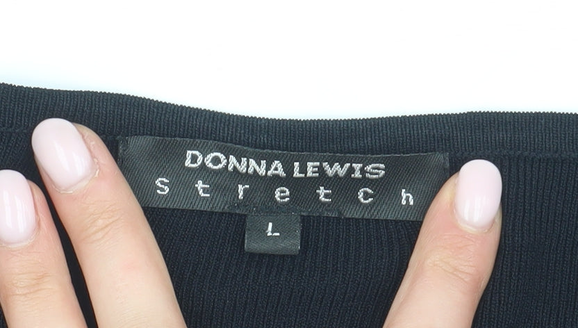 Donna Lewis Women's Black Knit Tunic L