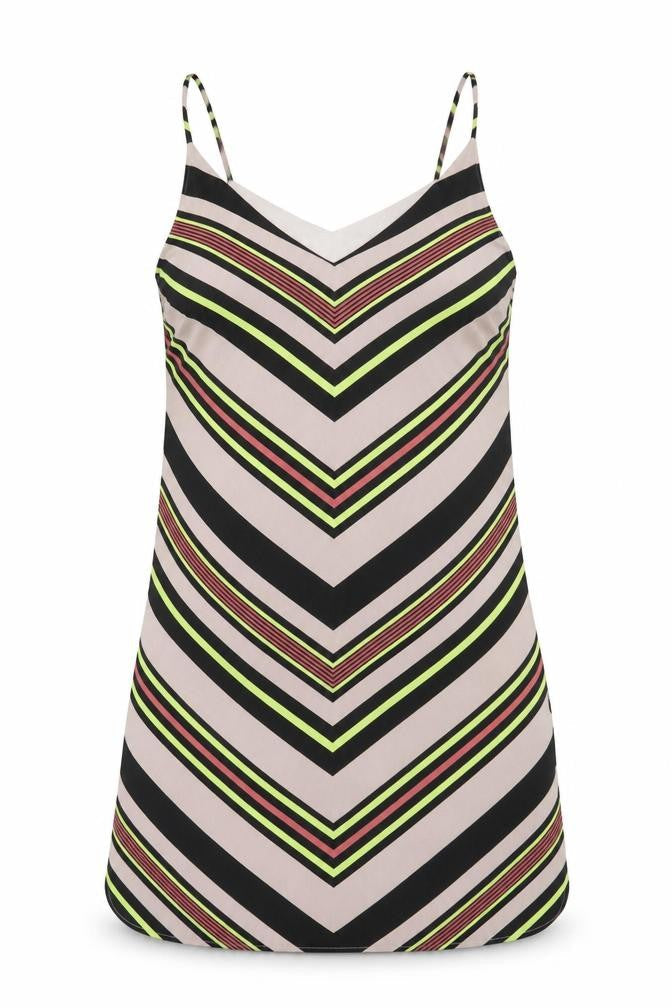 Oasis Women's Beige Chevron Slip Dress Size 8