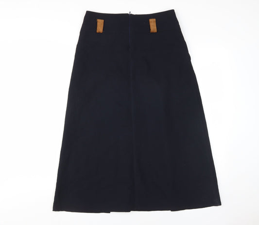 Burun Women's Black Long A-Line Skirt, Size 10