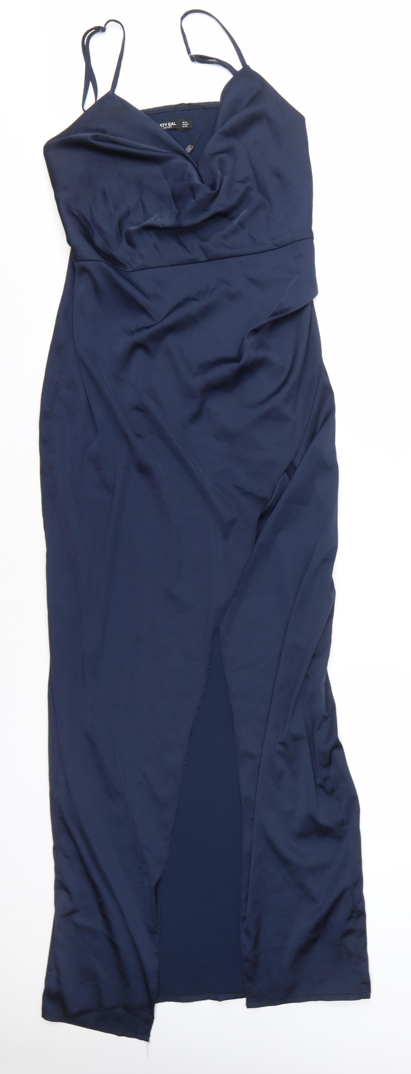 Nasty Gal Women's Blue Slip Dress UK 14 Party Wear