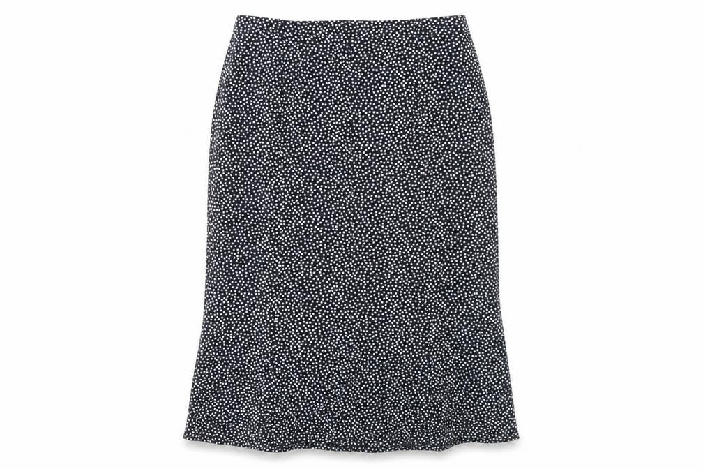 Frank Walder Women's Black Polka Dot Pencil Skirt Size 14