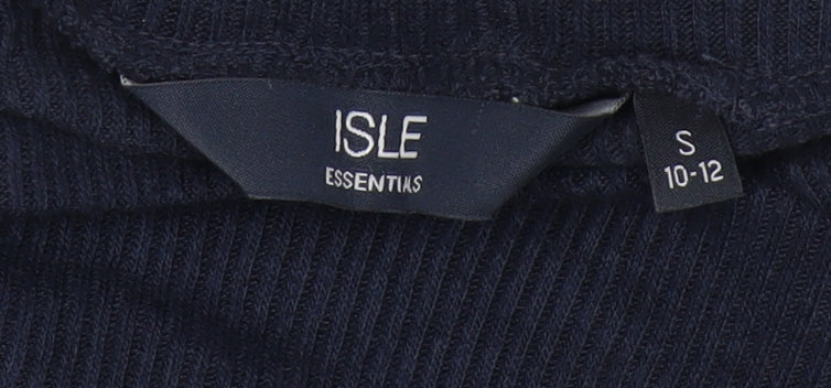 ISLE Essentials Women's Blue Roll Neck Jumper Size S