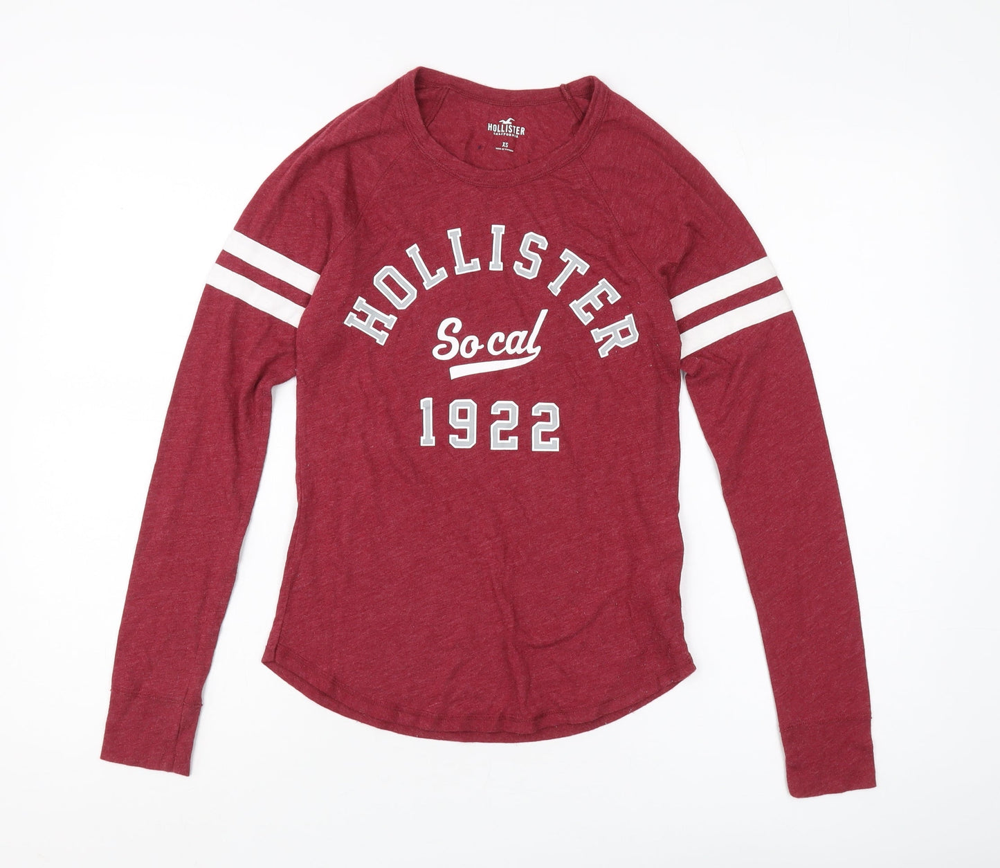 Hollister Women's Red XS Long Sleeve Jersey T-Shirt