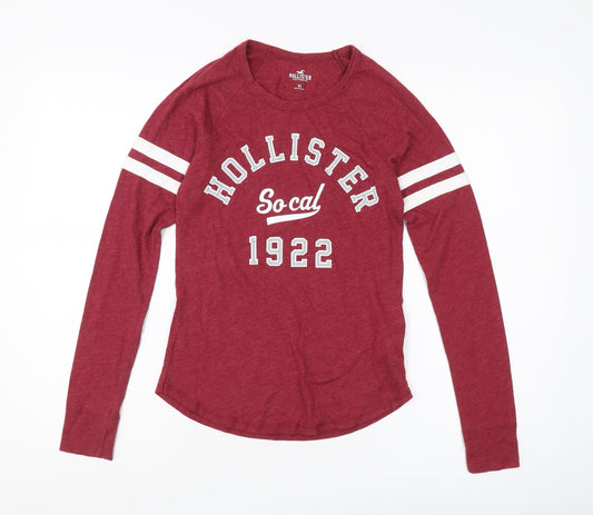Hollister Women's Red XS Long Sleeve Jersey T-Shirt